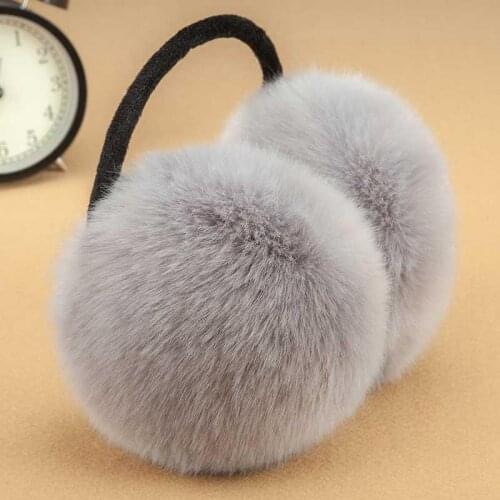 Faux Rabbit Fur Hang Ear Covers Warmer Winter Earmuffs Female Headwear Ear Muffs Fur Earmuffs Ear Warmer Ear Protection Headband