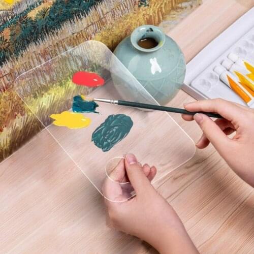 Clear Acrylic Palette Artist Paint Mixing Palette Makes Cleanup Watercolor Palette Pigment Tray Art Oil Watercolor Painting Tool
