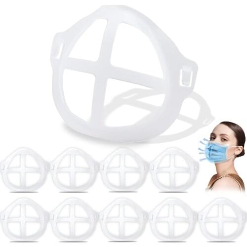 3D Mask Bracket Silicone Mouth Support Breathing Assist Help Inner Cushion Mask Holder Stand Protect Lipstick Washable Reusable