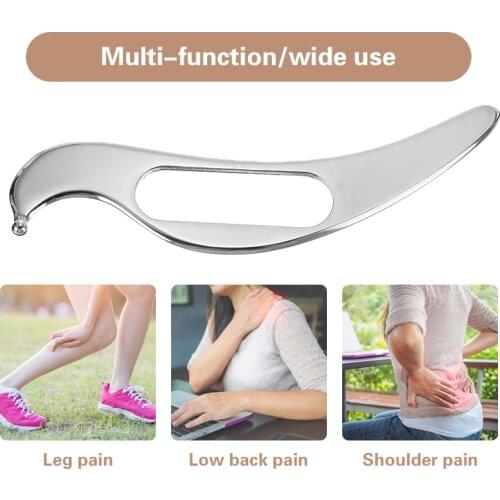 1Pcs Stainless Steel Scraping Board Body Guasha Scrapper Massage Release Pain Relief Plate Relaxation Massage Health Care Tool