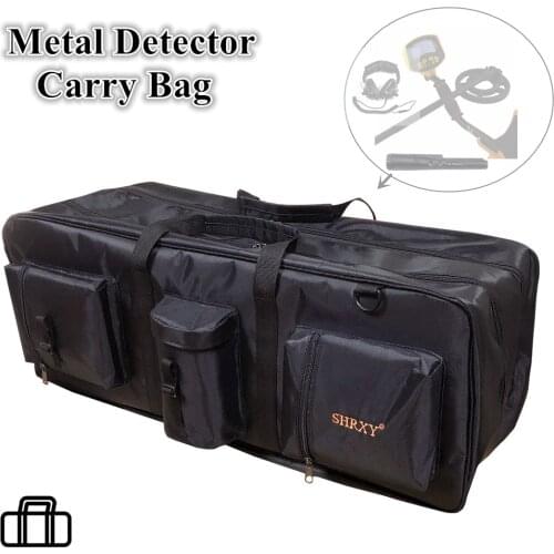 Metal Detector Carry Bag Portable Waterproof Canvas Storage Bag Double-layer Carry Tools Organizer Backpack for Metal Detector