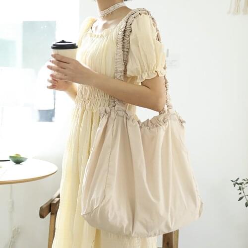 New Shoulder Large Capacity Shopper Female Handbags Women Nylon Tote Bag Fashion Korean Cloth Reusable Shopping Bag Casual Lady