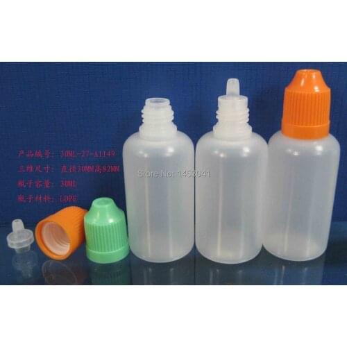 30ml Lot 1700 Pcs NEW LDPE Dispense Store Most Liquids EYE DROPS with Childproof Cap