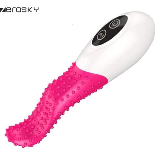 Zerosky Vibrator Tongue Sex toys for Women 20 Frequency USB Oral Vibrator G-spot Clitoris Stimulator Swing Massager for Adults