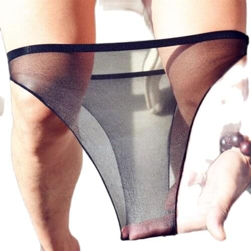 Woman Ultra Thin Translucent Seductive Panties Mercerize Breathable Briefs Piece Seamless Bragas Glossy Unseamed Silk Underpants