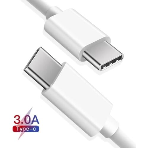 1m/2m white PD 60W USB Type C Cable to USB C Cable Fast Charging Charger Cable for Switch Note10 S10 Plus Quick Charge 4.0 Cable