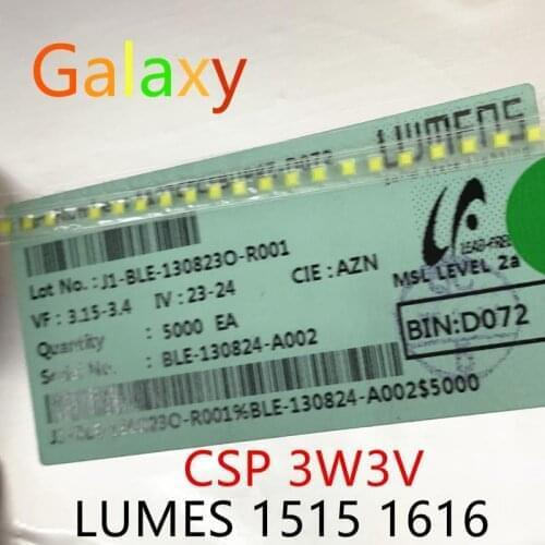 1000PCS LUMENS LED Chip Scale Package 3W CSP 1616 3V Cool white 190LM LCD Backlight for TV TV Application A142AEAEBP28A