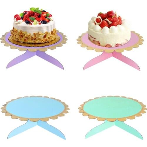 2-Layer Cake Stand Afternoon Tea Wedding Plate Party Tableware Disposable Cake Stand Tower Suitable for Wedding Birthday Party