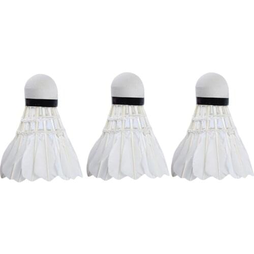 3 Pcs/Set Badminton Shuttlecocks Goose Feather Badminton Balls Outdoor Sports Badminton Accessories Durable Badminton