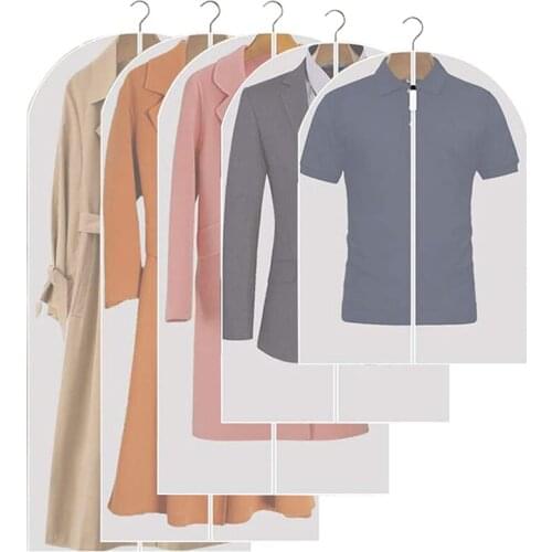 5pcs/10pcs Dustproof PEVA Garment Bag Suit Cover Wome Dress Cover