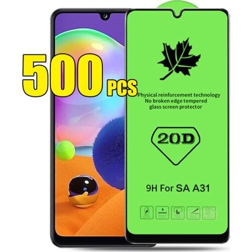 500pcs 20D Tempered Glass Curved Screen Protector For Samsung Galaxy A01 A21 A31 A41 A51 A61 A71 A10S A20S A30S A40S A50S A70S