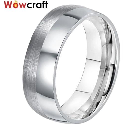 6mm 8mm Women Men Tungsten Promise Ring Wedding Bands Matted Polished Finish Beveled Ring for Couples Engagement Band
