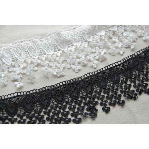 8yards Tassel Lace Trim Wedding Dress Ribbon Embroidered Applique DIY Clothing accessories Sewing