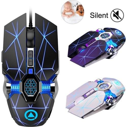 A7 2.4G Wireless Portable Rechargeable Mute Backlit Gaming Mouse for Laptops