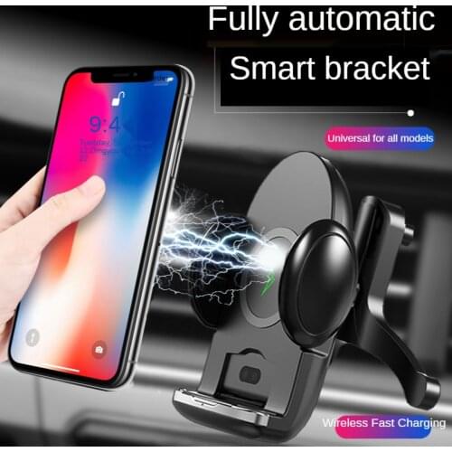 360 Degree Rotation Charging Mount Bracket Clamping Fast Wireless Car Charger For iphone Android Air Vent Phone Holder