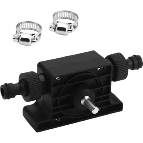 Black Electric Drill Drive Pump Oil Water Fluid Mini Self Priming Transfer Pump Two Connectors For Drill Chucks