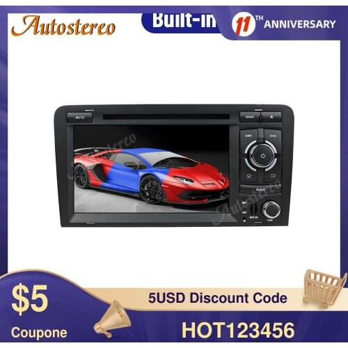 For Audi A3 2003-2013 Android 10 128G DSP Car DVD Player Multimedia Player GPS Navigation Auto Radio Stereo Head unit ISP Screen