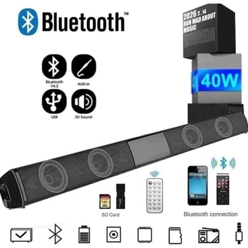 Home Audio&TV Speaker Wireless Bluetooth SoundBar Speakers Bass 3D Surround Stereo Loudspeaker for PC Theater TV Computer