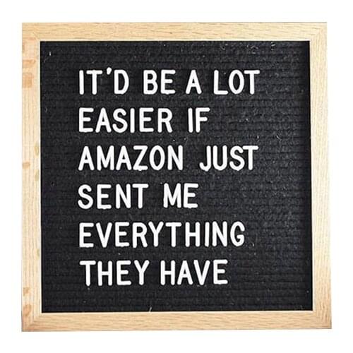 Beautiful Felt Letter Board Wooden Frame Changeable Symbols Numbers Characters Message Boards for Home Office Decor Board Hogard