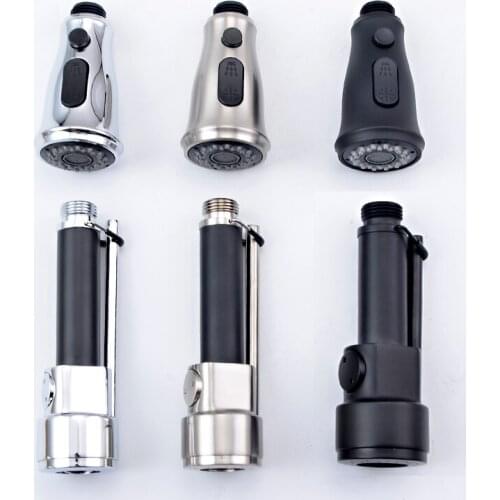 Kitchen Pull Out Faucet Shower head Brass Air Pressure Chrome Brass or ABS Material Chrome Nickel Black G 1/2