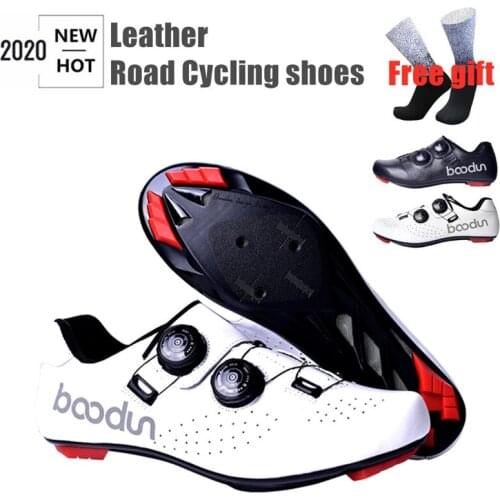 2020 New Road cycling shoes Leather Ultralight breathable bicycle Self-Locking Shoes Professional men road bike Racing sneakers