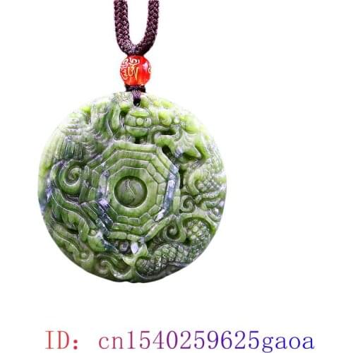 Jade Dragon Phoenix Pendant Women Carved Jewelry Fashion Amulet Necklace Natural Charm Chinese Gemstone Accessories Gifts