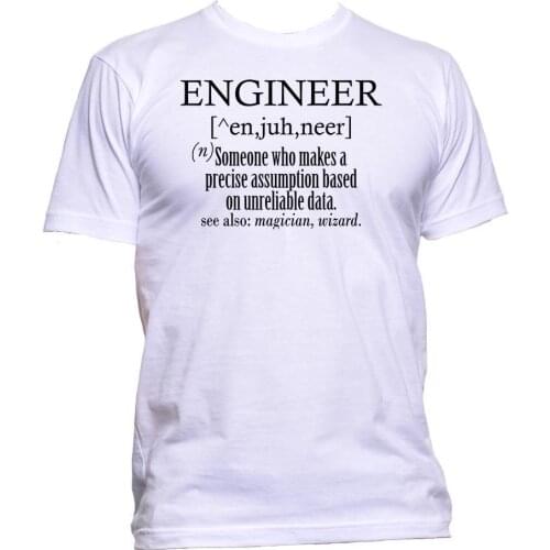 2019 New Mens T Shirt Engineer Dictionary Someone Who Makes Wizard Magician Slogan Humour T-Shirt Mens Print T-Shirt