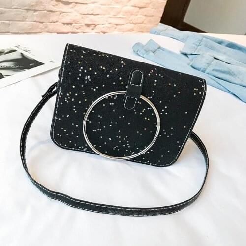 New Arrival Bags for Women 2018 Ladies' PU Leather Handbag Shiny Satchel Metal Ring Shoulder Bag Girls Casual Messenger Bags Sac