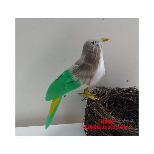 About 12cm colourful feathers bird plastic&feather bird ,simulation bird garden decoration gift w5503