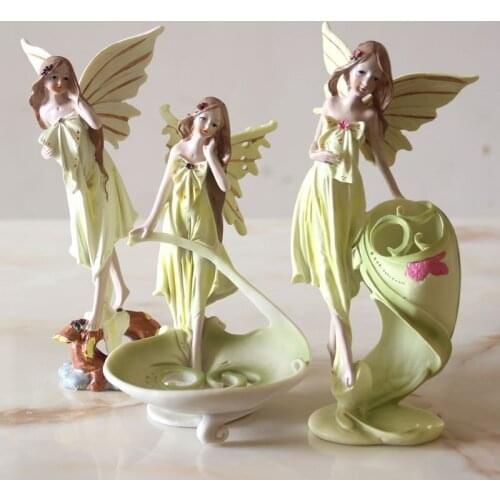 Angel Girl Modern Simple Bedroom Living Room Ornaments Flower Fairy Resin Ornaments Crafts