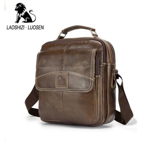 Vintage Mens Genuine Leather Bag Big capacity Crossbody Bags for Men Messenger Bag cow Leather Man Shoulder Bags Male Handbags