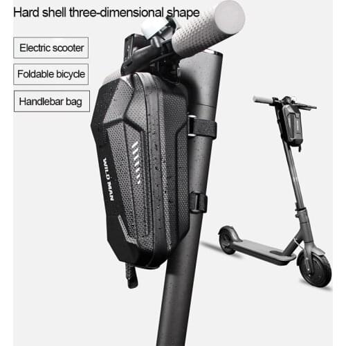 2/3L Waterproof Bicycle Hanging Bag Folding Bike Bag Universal EVA Hard Shell Front Frame Electric Scooter Storage Bag M365 Pro