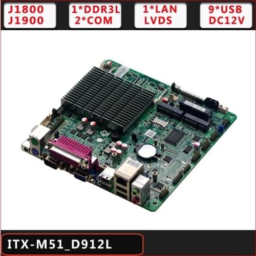 X86 J190 4 Core Pos Mainboard Mini ITX Fanless Advertising Machine LVDS Motherboard