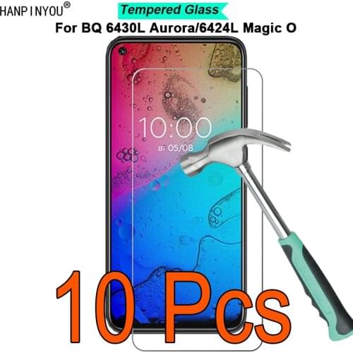 10 Pcs/Lot For BQ 6430L Aurora / 6424L Magic O 9H Hardness 2.5D Ultra-thin Toughened Tempered Glass Film Screen Protector Guard