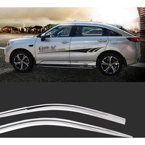 1 Set Brand New Chrome Side Vent Sun Shade Window Visors Rain Guard Deflectors For Honda UR-V 2017