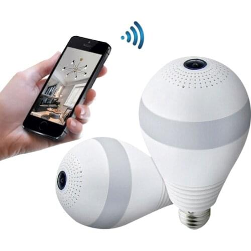 2MP Panoramic Bulb IP Wifi Camera Indoor 1080P Night Vision Smart Home Wifi Monitoring Video Surveillance Secuirty Cameras Cam