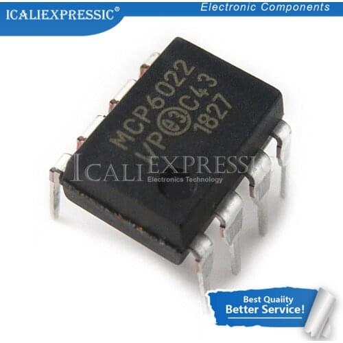 2PCS MCP6022-I/P MCP6022 DIP-8 In Stock