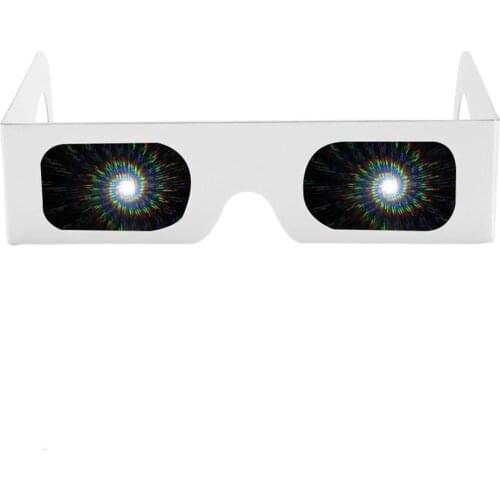 5pcs Paper Frame Spirals/13500 Lines 3D Novelty Diffraction Rainbow Gratings Glasses for Fireworks EDM Laser Shows&Rave Prisms