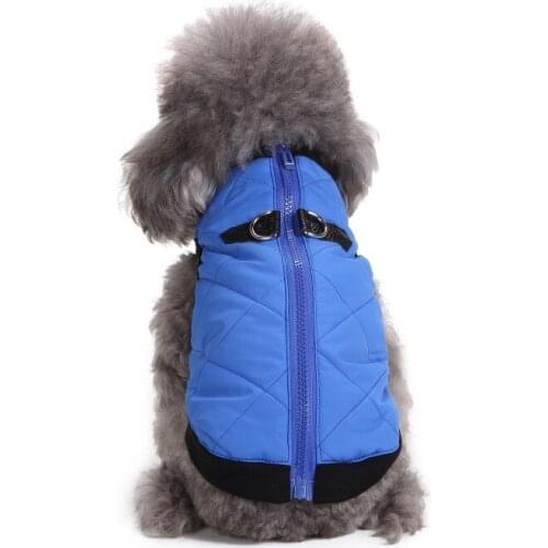 BIBSS Solid color clothes for dog Zipper Warm Dog Coat Autumn Winter Dog Jacket Vest Cozy Breathable Summer Pet Clothes For Do