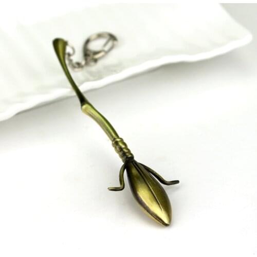 Magic Movie Nimbus Broomstick Key Chain Wizard-Magics Broom Antique Tin Bronze Keychain Pendant Jewelry Accessories