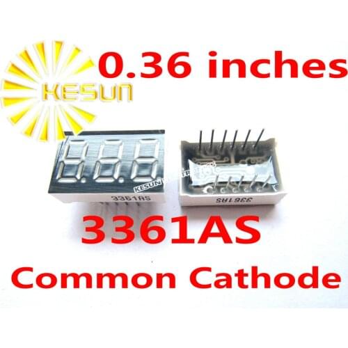 5PCS x 0.36 inches Red Blue Green 3 Digital Tube 3361AS 3361BS 3361AG 3361BG 3361AB 3361BB LED Display Module