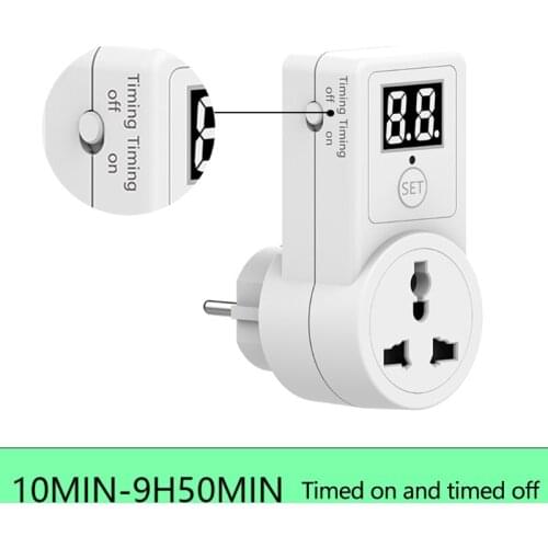 LCD Digital Electric Timer Switch EU Plug Socket With Countdown Electric Vehicle Charging Countdown Timer Socket Home Uses