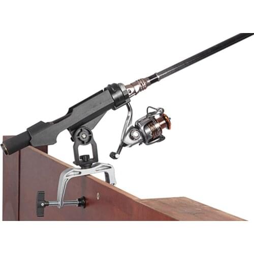 Alloy or plastic Fishing Boat Rods Holder with Large Clamp Opening 360 Degree Adjustable Fishing Rod Racks Folding Holder