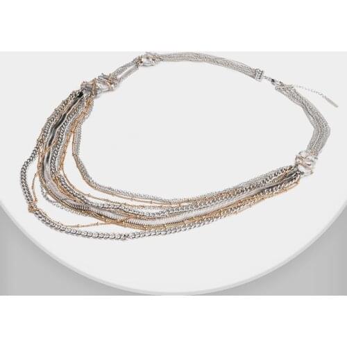 K44 long chain necklace with chain tassel vintage snake chian layers necklace runway for women gift with box