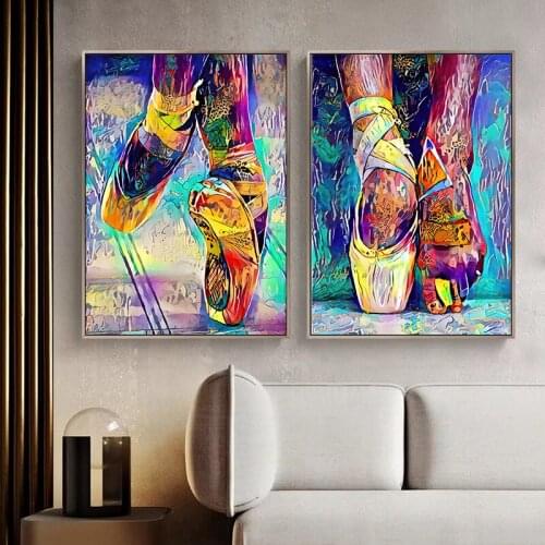 Graffiti Wall Art Prints Ballet Pictures for Living Room Street Art Posters for Home Design Modern Fashion Home Decor Frameless