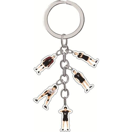 Haikyuu!! Kenma Kozume Shoyo Hinata Kotaru Bokuto 5pcs Anime Acrylic Figure keychain Keyring Model Toy Gifts Cosplay Collection