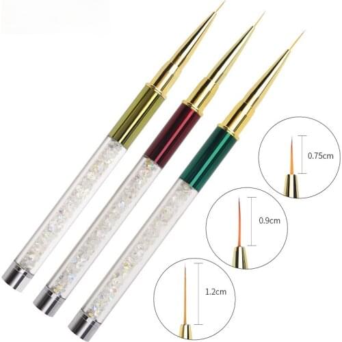 Nail Tools Electroplating Colorful Rod Pull Line Painted Hook Line Pen Phototherapy Nail Foot Carving Pen Painting Tools