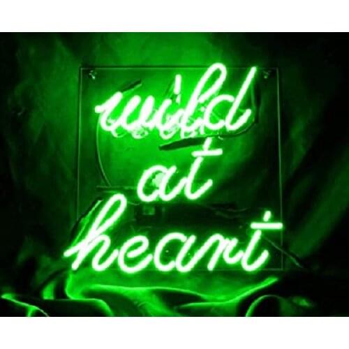 Custom Wild At Heart Green Acrylic Neon Light Lamp Sign Beer Bar Handmade Real Glass Decorate Home Wall Room Decor Windows Tubee
