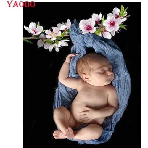 New Square round stones 5D Diamond Painting Baby Cute angel DIY handmade Cross Stitch Beads Embroidery Mosaic Home Decor gift