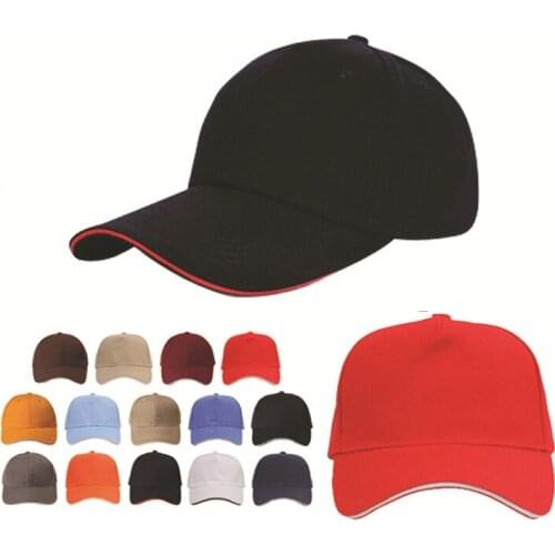 Men Women Plain Curved Sun Visor Baseball Cap Hat Solid Color Fashion Adjustable Caps Customizable